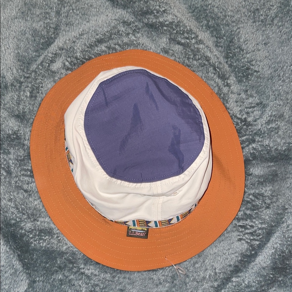 L.L. Bean Orange and Purple Bucket Hat Medium - Picture 6 of 6